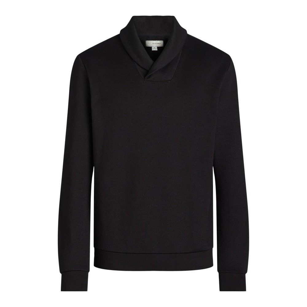 Free Assembly Mens Sweater Sz XS Black Soot Long Sleeve Shawl Collar Casualwear